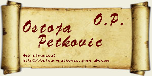 Ostoja Petković vizit kartica